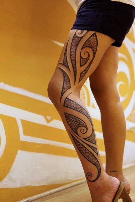 tatuaje tribal pierna mujer|tribal tattoos for women.